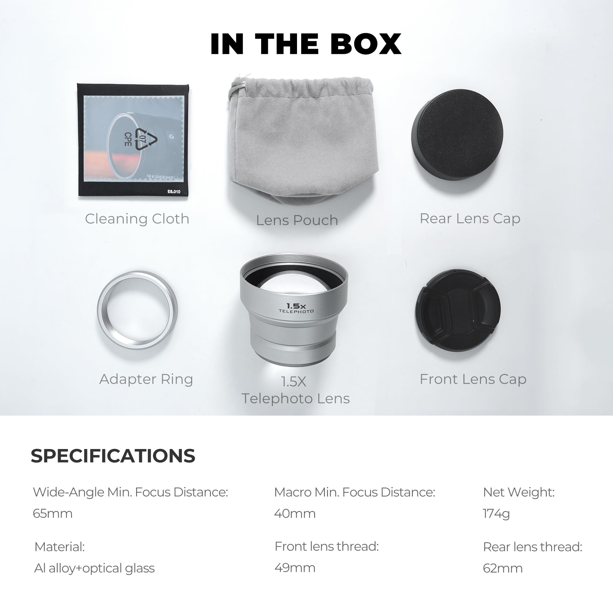 Freewell 1.5X Telephoto Lens Compatible with Fuji X100VI X100V, Enhanced Zoom and Lightweight Design - Image 6