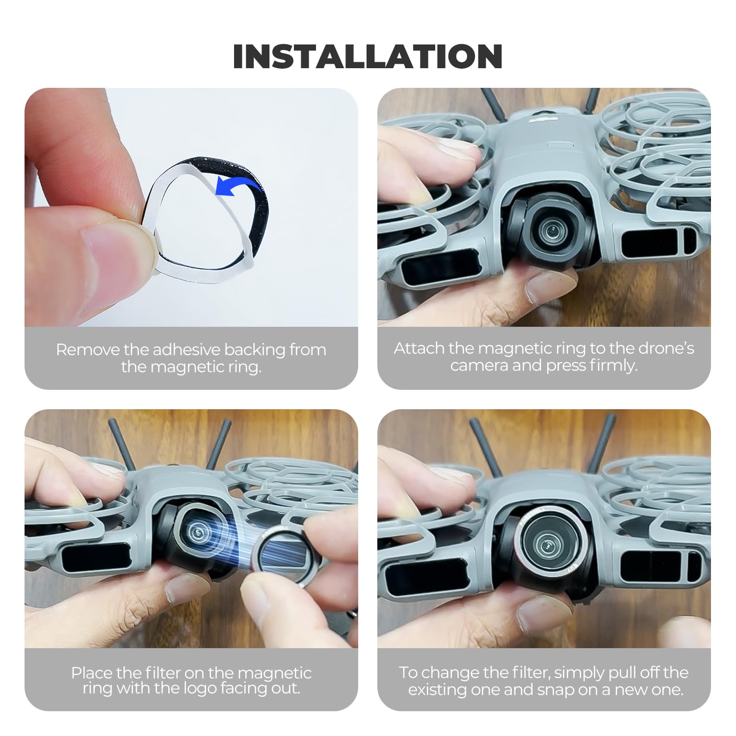 Freewell 3-Pack Magnetic ND Filters for DJI Neo 2 – Includes ND8, ND16, ND32 for Precise Exposure Control. - Image 4