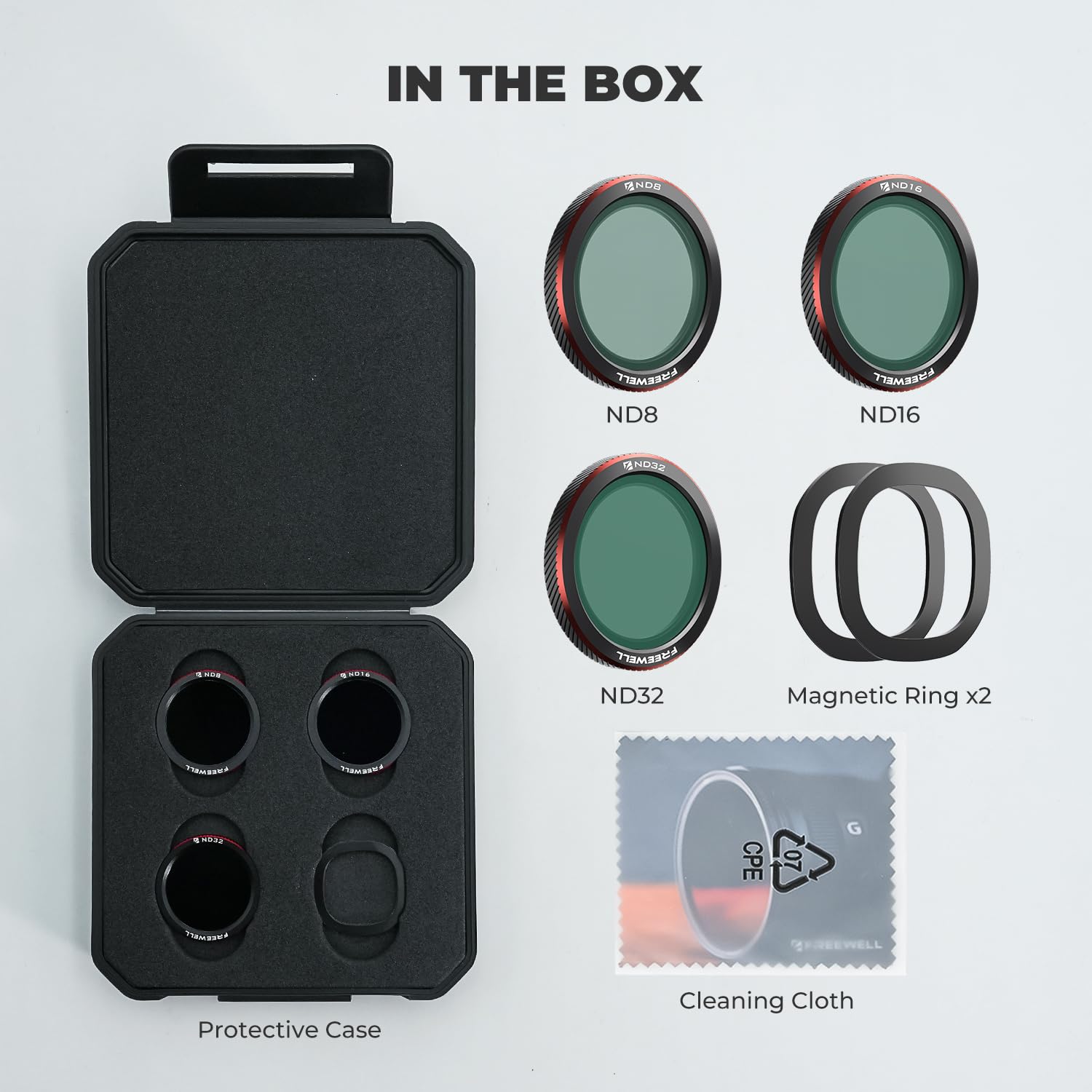 Freewell 3-Pack Magnetic ND Filters for DJI Neo 2 – Includes ND8, ND16, ND32 for Precise Exposure Control. - Image 5