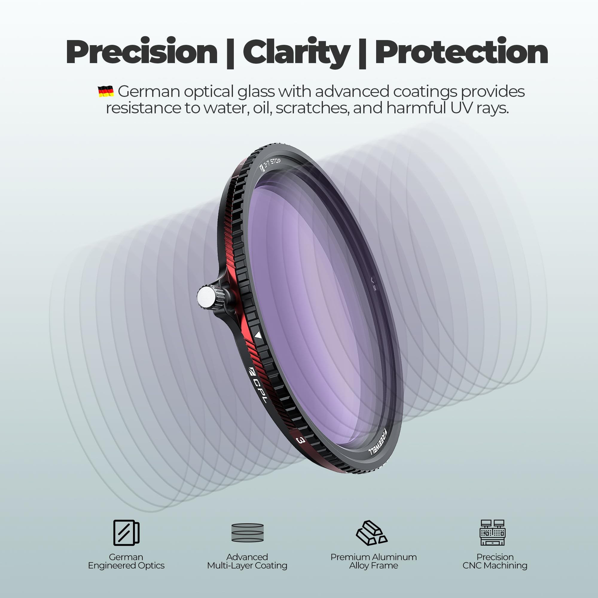 Freewell 82mm V2 Magnetic Hybrid VND/CPL 3-7 Stops Filter -Adjustable VND and CPL Filter Futureproof - Image 6
