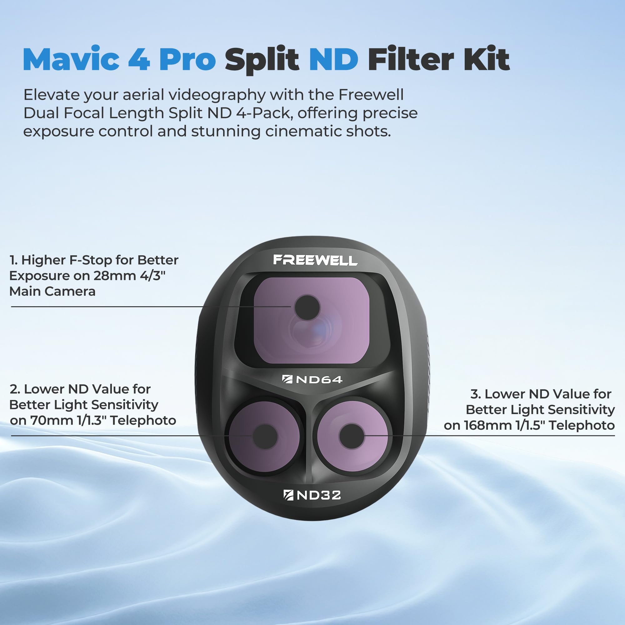 Freewell All Day 8-Pack Split ND & ND/PL Filters for DJI Mavic 4 Pro — Complete ND4 to ND64 Set with Polarizers for Full-Day Light Control, Glare Reduction & Vibrant Aerial Shots - Image 8
