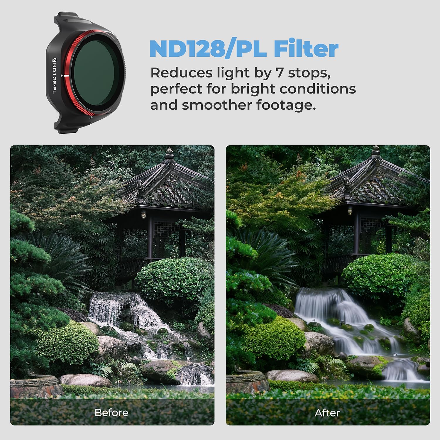 Freewell Bright Day 6-Pack ND/PL Filters for DJI Mini 5 Pro – ND8/PL, ND16/PL, ND32/PL, ND64/PL, ND128/PL & ND256/PL – Polarized Filters for Exposure Control & Glare Reduction - Image 5
