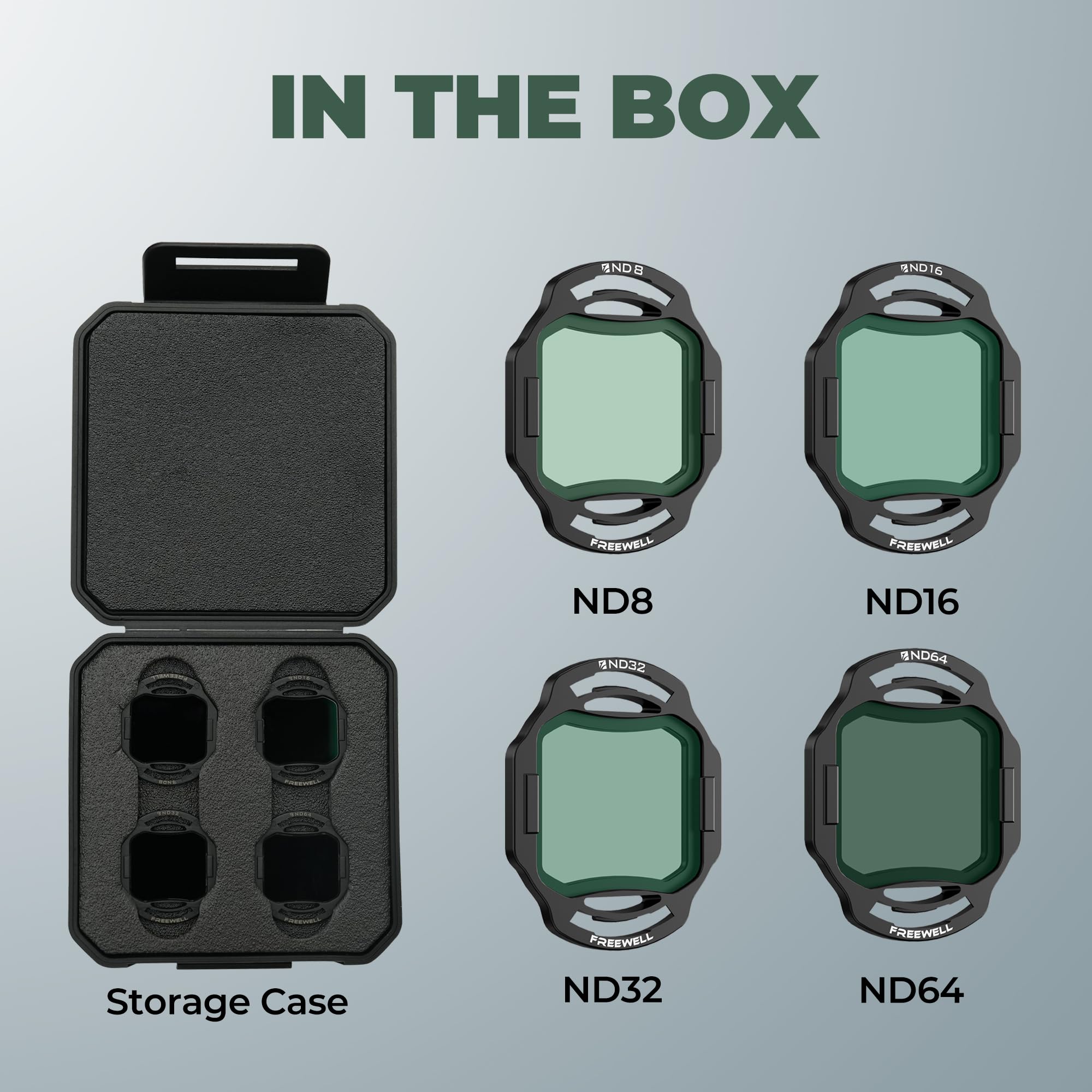 Freewell ND Filter 4-Pack for DJI O4 Air Unit Pro–ND8, ND16, ND32, ND64–Reduce Shutter Speed for Smooth, Cinematic Footage - Image 6