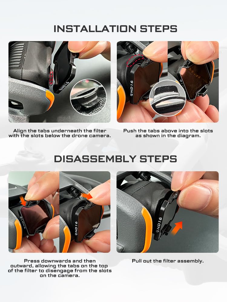 Freewell Standard Day 4Pack ND8, ND16, ND32, ND64 Filters for Avata 2: Enhance Your Aerial Photography - Image 4
